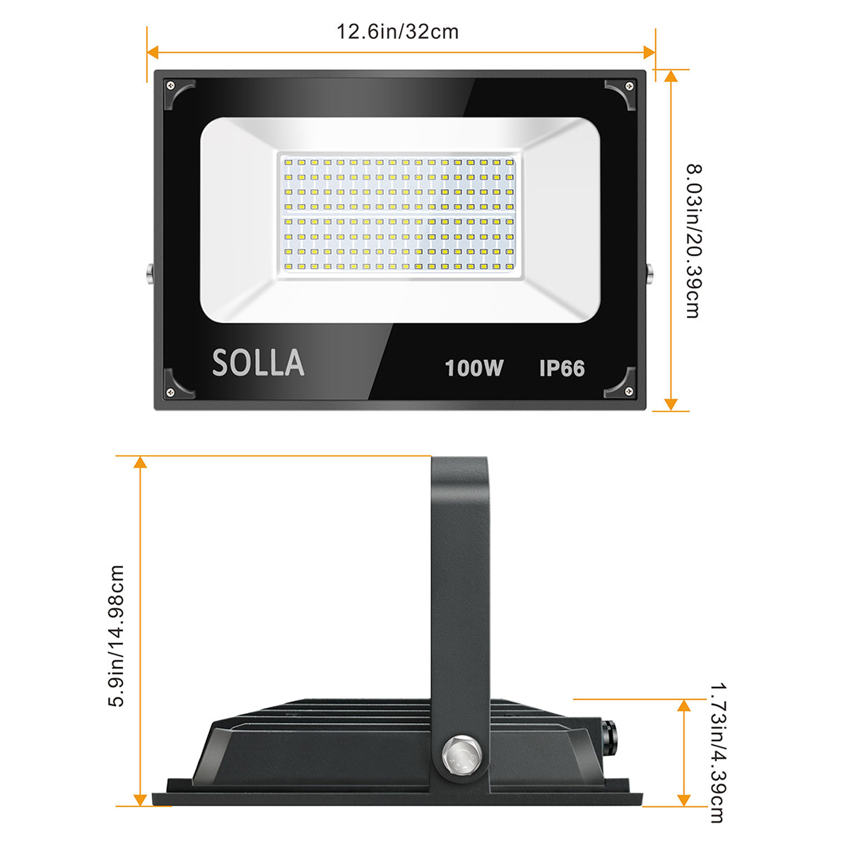 LED Flood Light IP66 Waterproof, 50W 100W 150W 200W, 300W,400W,500W,600W 1 Pack and 2 Pack