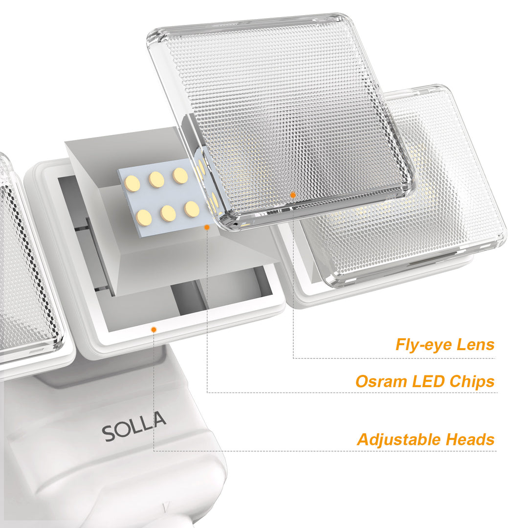 Battery Powered Flood Light, 750LM Dimmable Motion Sensor Security Light