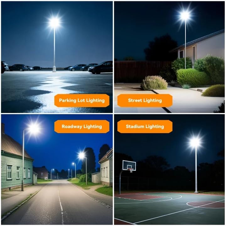 2026 New Upgraded LED Parking Lot Light with Photocell 200W 300W, 150LM/W, 5000K, ETL, IP66 Waterproof Adjustable 3-Head Commercial Lighting Outdoor, Pole Mount, Flood Lights for Roadways, Driveways