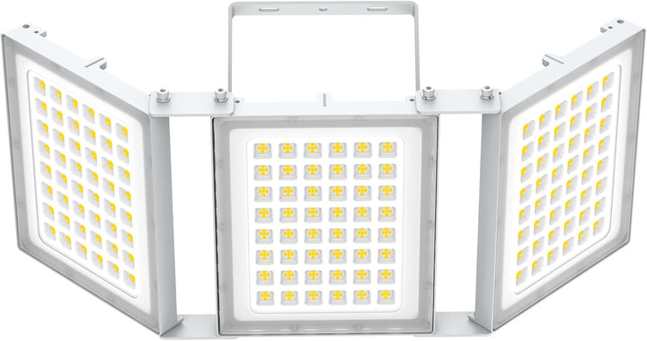 600W LED Outdoor Flood Light, 60000LM Super Bright Stadium Light, 6000K Daylight White, IP66 Waterproof 3 Heads Adjustable Outdoor Floodlights for Backyard, Parking Lot, Stadium, Field