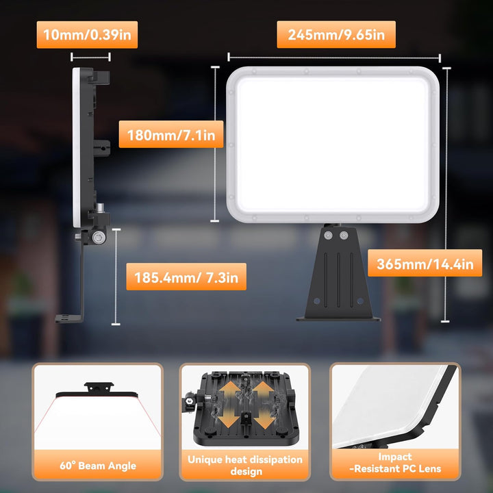 SOLLA 2026 Plus New Upgraded LED Flood Light Outdoor 100W-500W, 10000LM-50000LM 6000K Daylight White Stadium Lights, IP65 Waterproof, Adjustable Outdoor Floodlight for Yards,Driveway, Garage,Barn