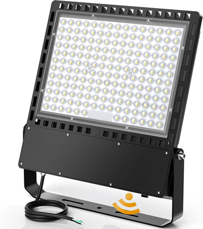 LED Flood Light Dusk to Dawn Outdoor, 240W-400W Super Bright Stadium Lights with Photocell, 120-277V, 5000K Daylight, IP67 Waterproof Commercial Arena Lights for Sports Fields, Court, Parking Lot