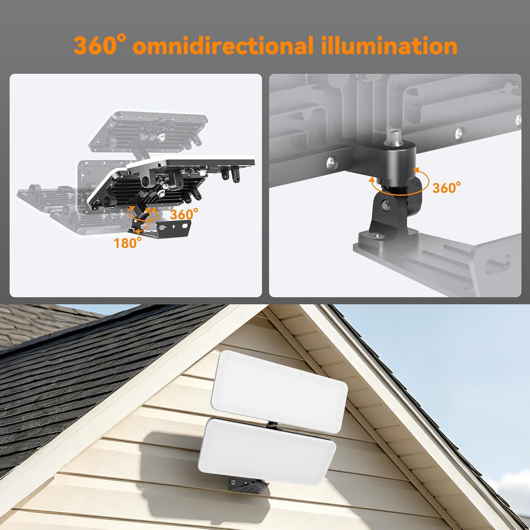 LED Flood Lights Outdoor 100W-500W, 2026 Lite New Upgraded Security Light, 10000LM-50000LM Super Bright Stadium Lights, 6000K Daylight White, IP65 Waterproof, Adjustable Exterior Floodlight for House Yard Garage