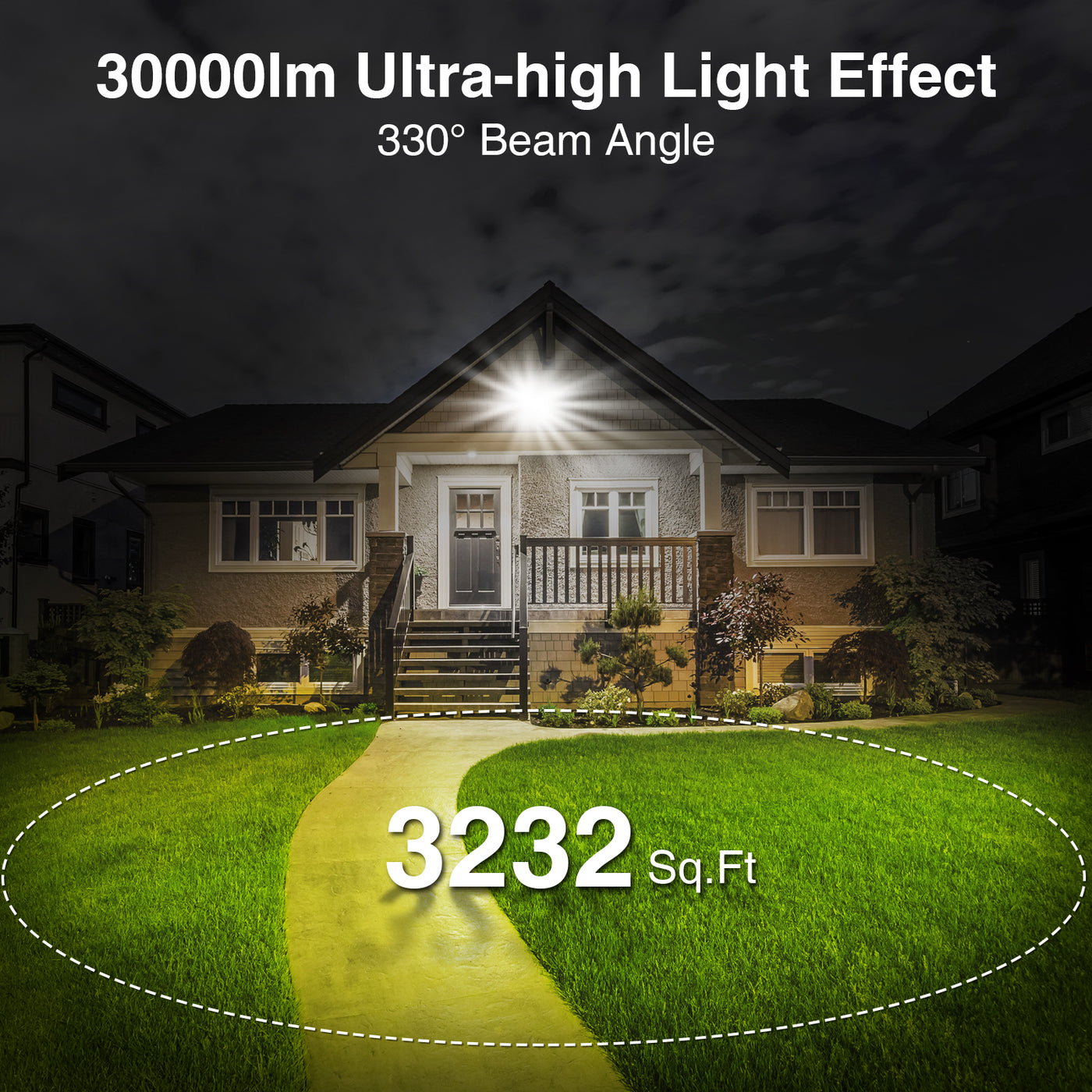 SOLLA 2024 New Upgraded Ultra Bright LED Flood Light Outdoor 100-600W 15000-90000lm Super Bright Security Lights, 5000K Daylight White, IP66 Waterproof Adjustable Exterior Floodlight for Yard, Street, Stadium