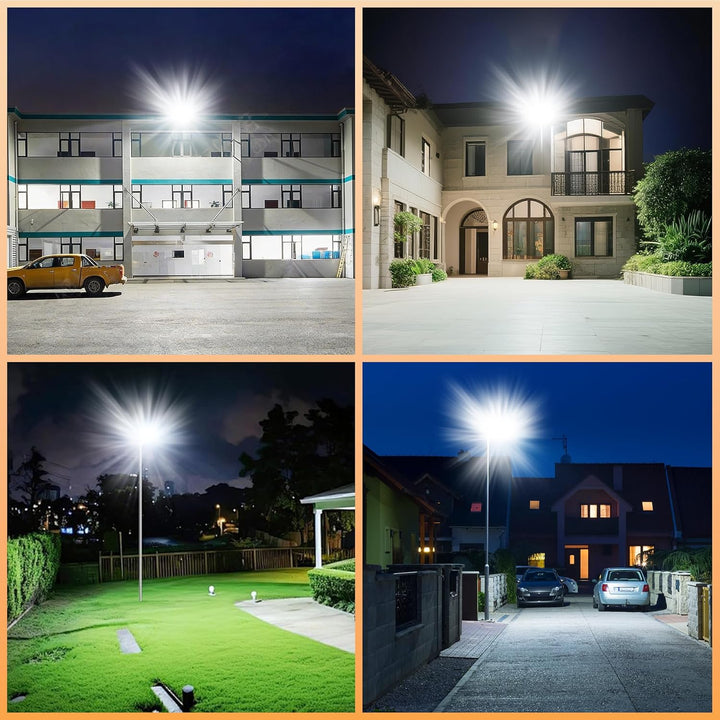 SOLLA 2026 Plus New Upgraded LED Flood Light Outdoor 100W-500W, 10000LM-50000LM 6000K Daylight White Stadium Lights, IP65 Waterproof, Adjustable Outdoor Floodlight for Yards,Driveway, Garage,Barn