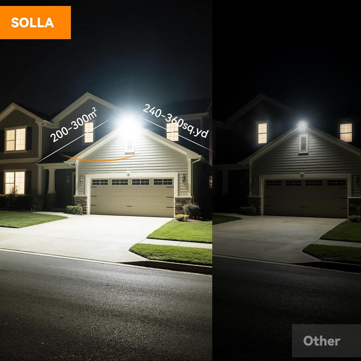 300W 2 PACK LED Outdoor Flood Light, 30000LM Super Bright Stadium Light, 6000K Daylight White, IP66 Waterproof 3 Heads Adjustable Outdoor Floodlights for Backyard, Court, Garden