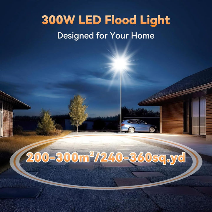 SOLLA 2026 Plus New Upgraded LED Flood Light Outdoor 100W-500W, 10000LM-50000LM 6000K Daylight White Stadium Lights, IP65 Waterproof, Adjustable Outdoor Floodlight for Yards,Driveway, Garage,Barn
