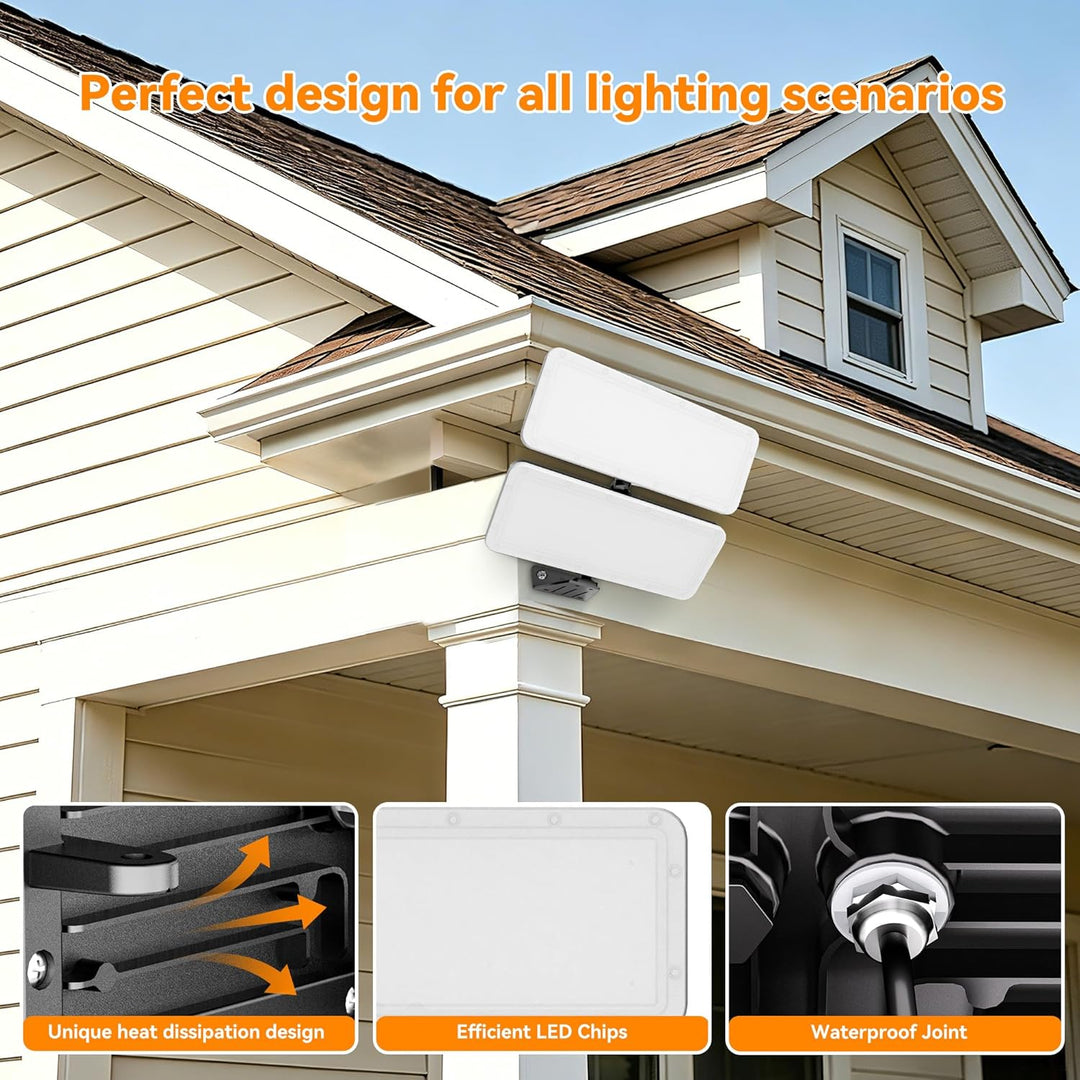 LED Flood Lights Outdoor 100W-500W, 2026 Lite New Upgraded Security Light, 10000LM-50000LM Super Bright Stadium Lights, 6000K Daylight White, IP65 Waterproof, Adjustable Exterior Floodlight for House Yard Garage