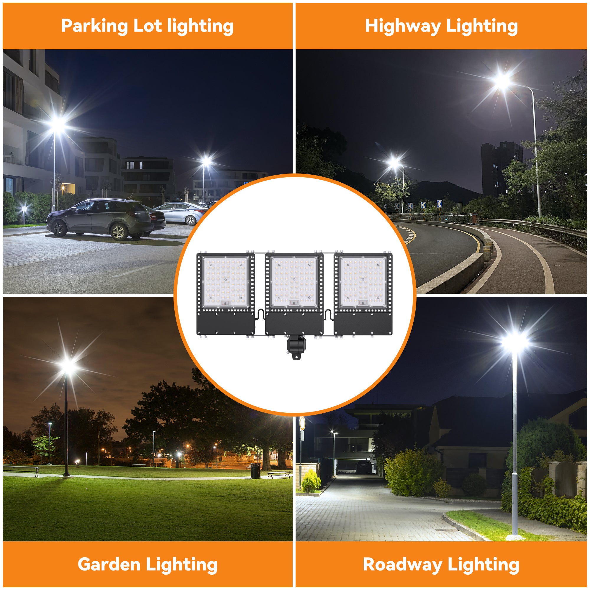 SOLLA 2025 New Upgraded 300W Dusk to Dawn LED Parking Lot Light 45000l