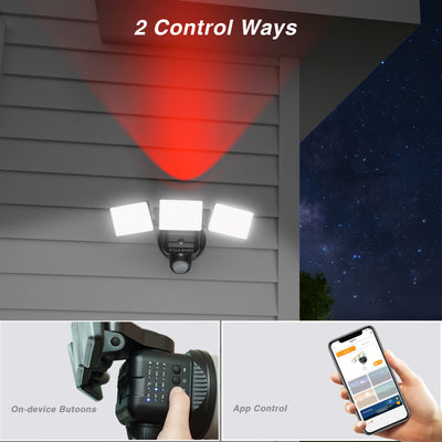 RGBCW Smart LED Security Lights with Wall Sconce, APP-Controlled